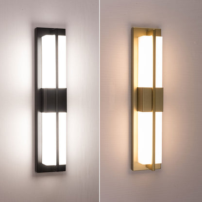 Modern Minimalist Rectangular Iron Acrylic LED Wall Sconce Lamp For Bedroom