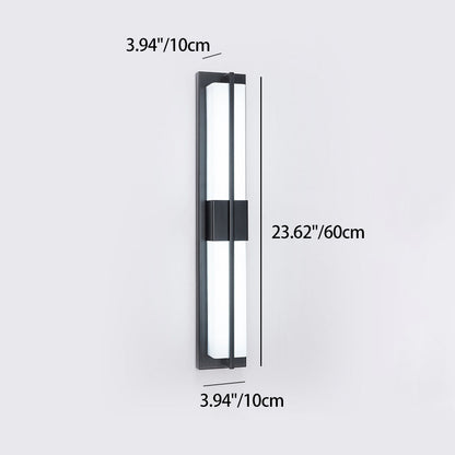 Modern Minimalist Rectangular Iron Acrylic LED Wall Sconce Lamp For Bedroom