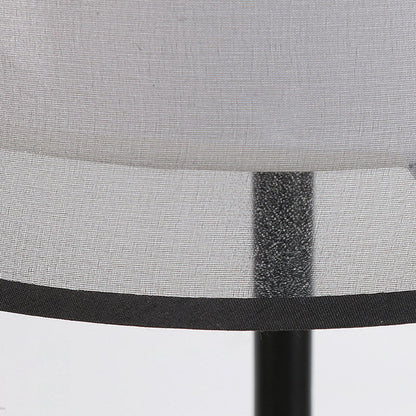 Modern Minimalist Double-Layer Cylindrical Metal Fabric 1-Light Standing Floor Lamp For Living Room