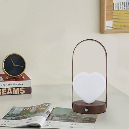 Contemporary Creative USB Adjustable Arched Heart Iron Acrylic LED Table Lamp Night Light For Bedroom