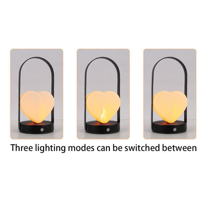 Contemporary Creative USB Adjustable Arched Heart Iron Acrylic LED Table Lamp Night Light For Bedroom
