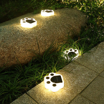 Contemporary Creative Solar Waterproof Bear Paw-Shaped ABS PC LED Outdoor Light Landscape Light For Garden
