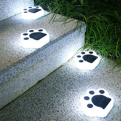 Contemporary Creative Solar Waterproof Bear Paw-Shaped ABS PC LED Outdoor Light Landscape Light For Garden