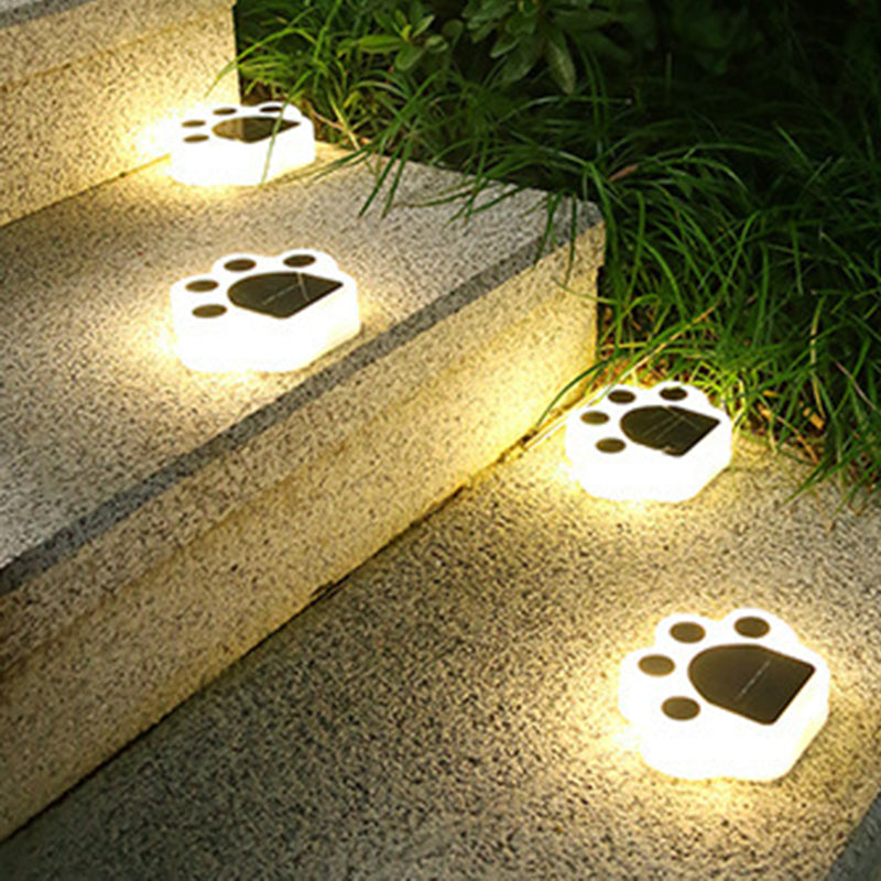 Contemporary Creative Solar Waterproof Bear Paw-Shaped ABS PC LED Outdoor Light Landscape Light For Garden