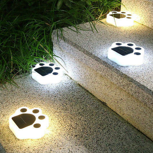 Contemporary Creative Solar Waterproof Bear Paw-Shaped ABS PC LED Outdoor Light Landscape Light For Garden