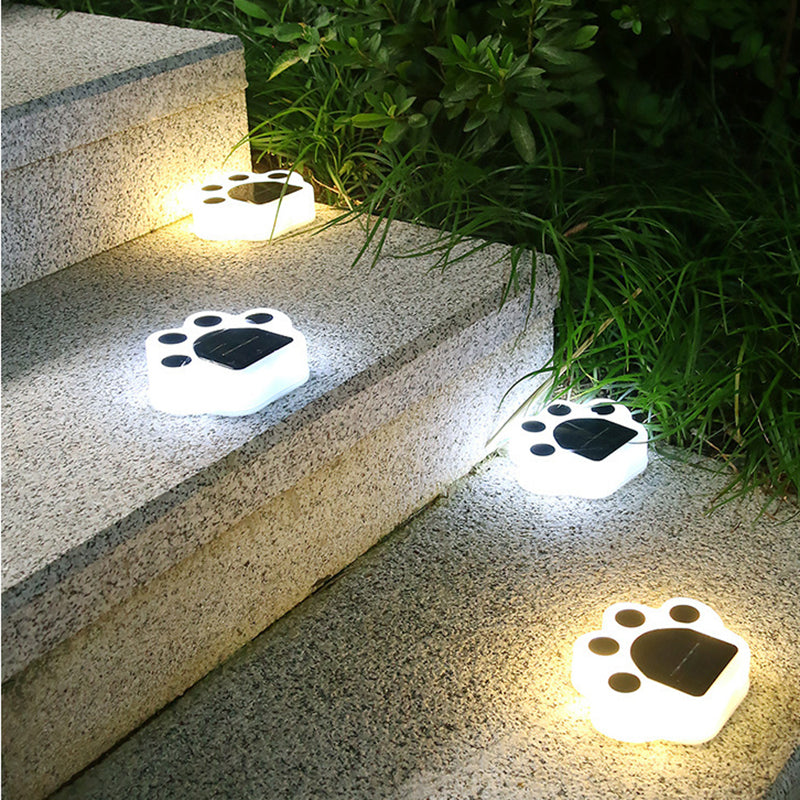 Contemporary Creative Solar Waterproof Bear Paw-Shaped ABS PC LED Outdoor Light Landscape Light For Garden