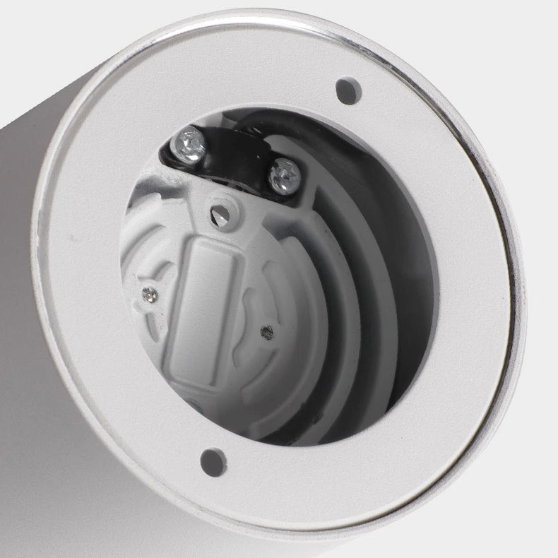 Modern Minimalist Round Cylindrical Aluminum Acrylic LED Flush Mount Ceiling Light For Bedroom