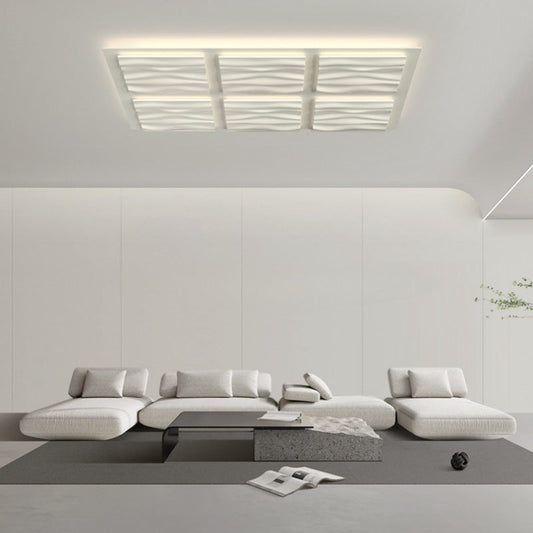 Contemporary Nordic Geometric Iron Aluminum LED Flush Mount Ceiling Light For Bedroom