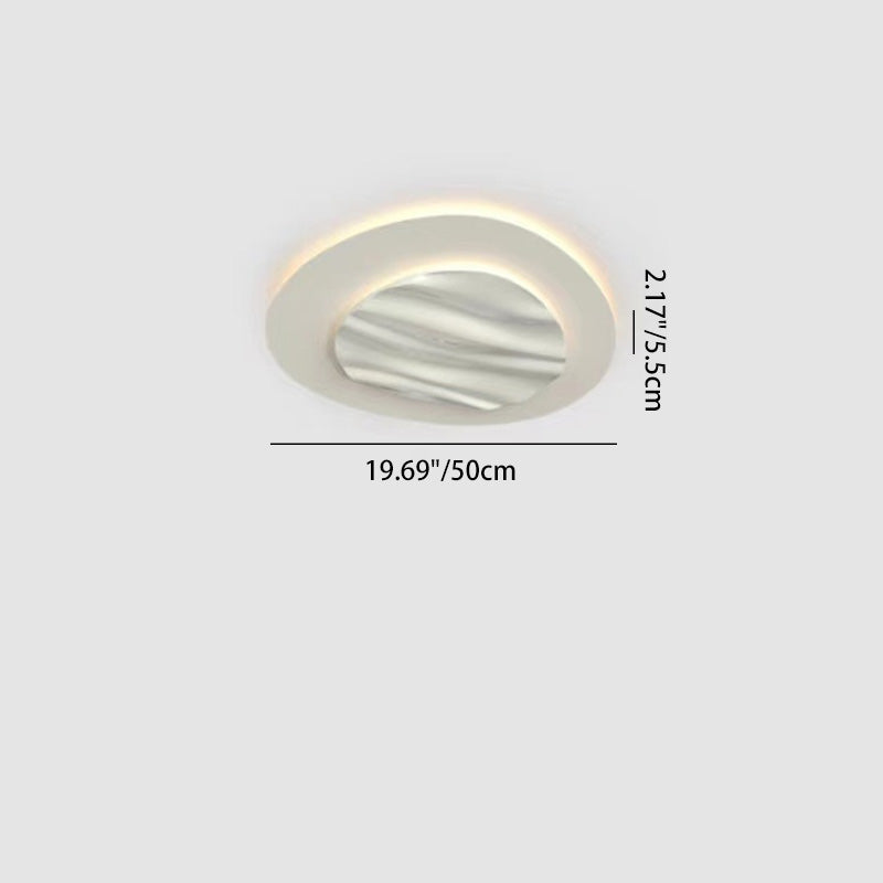 Contemporary Nordic Geometric Iron Aluminum LED Flush Mount Ceiling Light For Bedroom