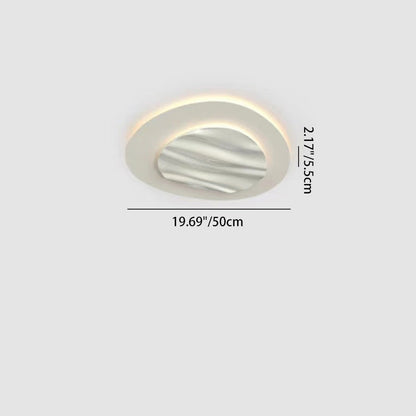 Contemporary Nordic Geometric Iron Aluminum LED Flush Mount Ceiling Light For Bedroom