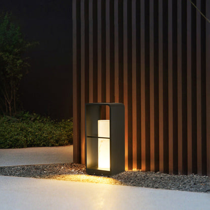 Contemporary Industrial Stainless Steel Resin LED Outdoor Lawn Landscape Light For Garden