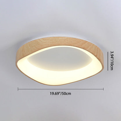 Modern Simplicity Irregular Round Iron Acrylic LED Flush Mount Ceiling Light For Bedroom
