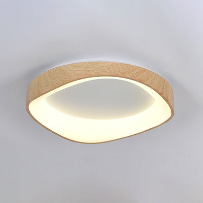 Modern Simplicity Irregular Round Iron Acrylic LED Flush Mount Ceiling Light For Bedroom