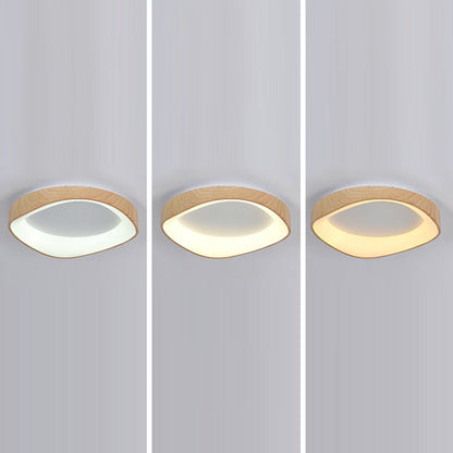 Modern Simplicity Irregular Round Iron Acrylic LED Flush Mount Ceiling Light For Bedroom