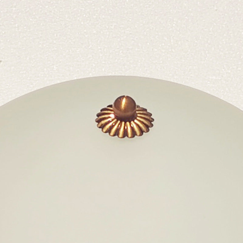 Contemporary Retro Iron Glass Round LED Flush Mount Ceiling Light For Bedroom