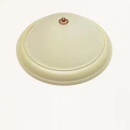 Contemporary Retro Iron Glass Round LED Flush Mount Ceiling Light For Bedroom