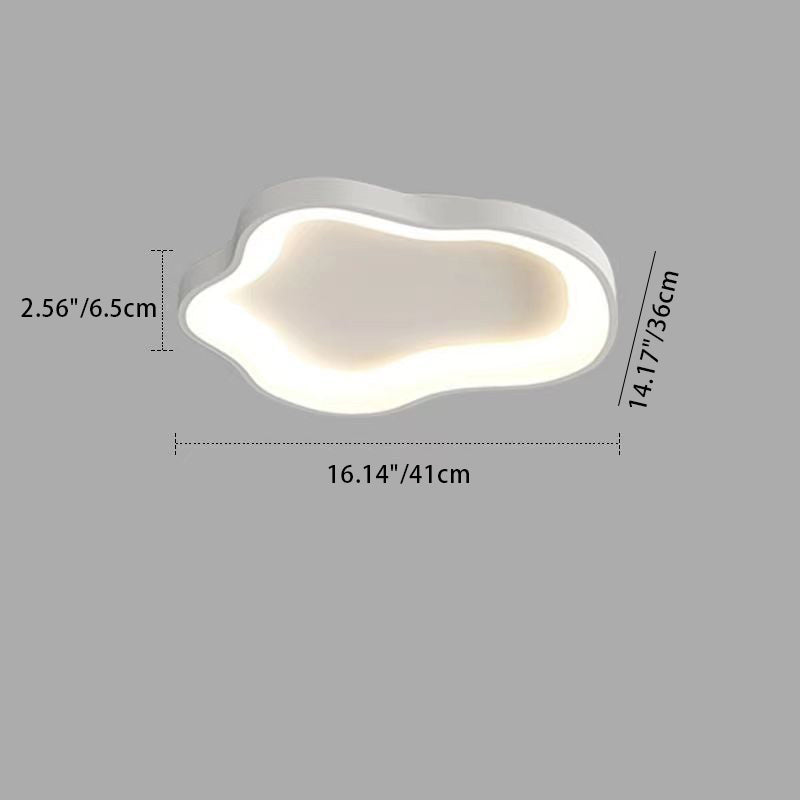 Contemporary Nordic Clouds-shape Iron Acrylic LED Flush Mount Ceiling Light For Living Room