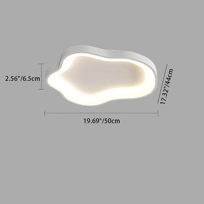 Contemporary Nordic Clouds-shape Iron Acrylic LED Flush Mount Ceiling Light For Living Room