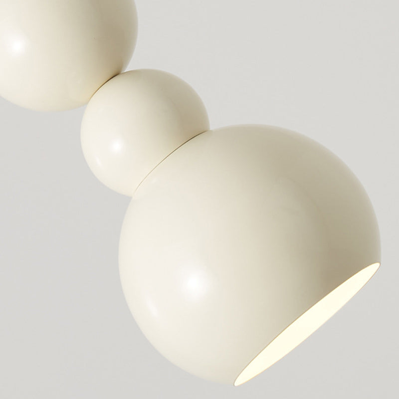 Contemporary Creative Iron Gourd Shape Cream 1- Light Pendant Light For Bedroom