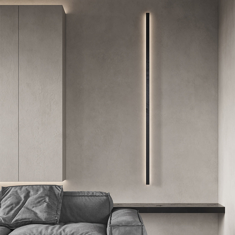 مصباح حائط LED طويل من الألومنيوم والحديد بتصميم عصري بسيط لغرفة المعيشة 