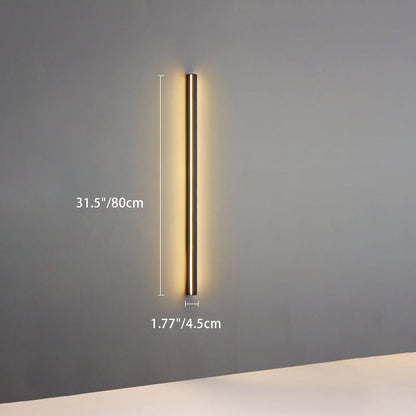 مصباح حائط LED طويل من الألومنيوم والحديد بتصميم عصري بسيط لغرفة المعيشة 