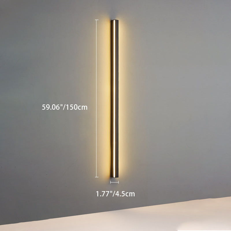 مصباح حائط LED طويل من الألومنيوم والحديد بتصميم عصري بسيط لغرفة المعيشة 