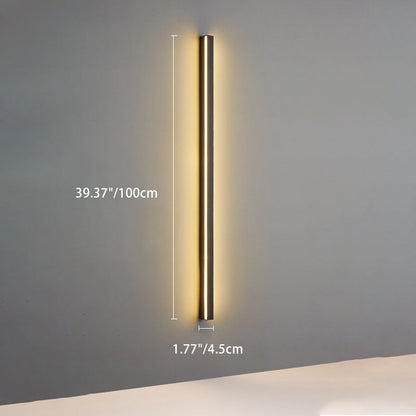 مصباح حائط LED طويل من الألومنيوم والحديد بتصميم عصري بسيط لغرفة المعيشة 