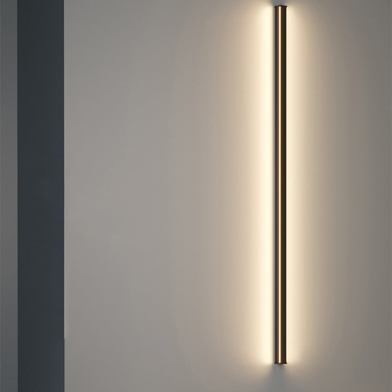 مصباح حائط LED طويل من الألومنيوم والحديد بتصميم عصري بسيط لغرفة المعيشة 