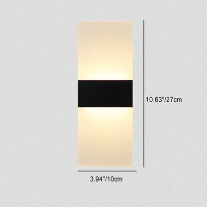 Modern Simplicity Acrylic Aluminum Rectangle LED Wall Sconce Lamp For Living Room