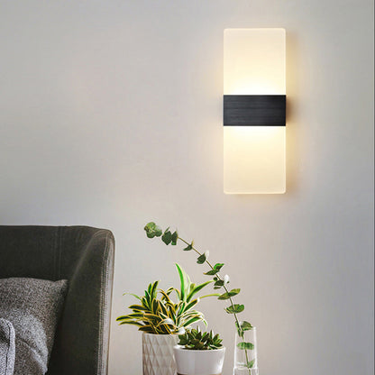 Modern Simplicity Acrylic Aluminum Rectangle LED Wall Sconce Lamp For Living Room