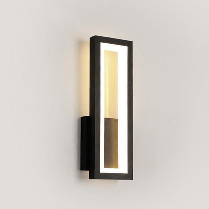 Modern Minimalist Aluminum Acrylic Rectangle LED Wall Sconce Lamp For Bedroom