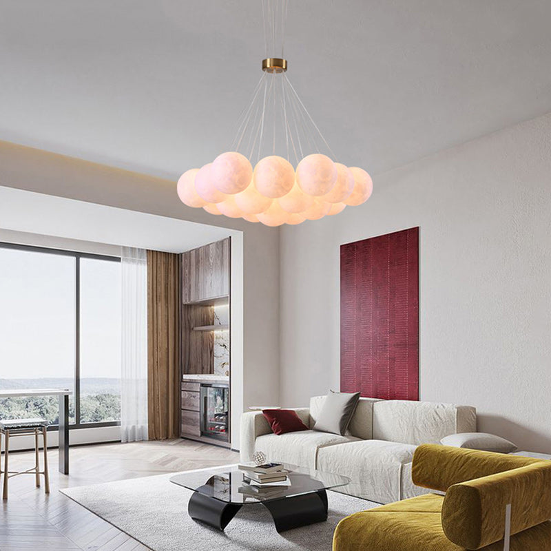 Contemporary Creative Moon PLA Bubble Ball Shade 7/13/19- Light Chandelier For Living Room