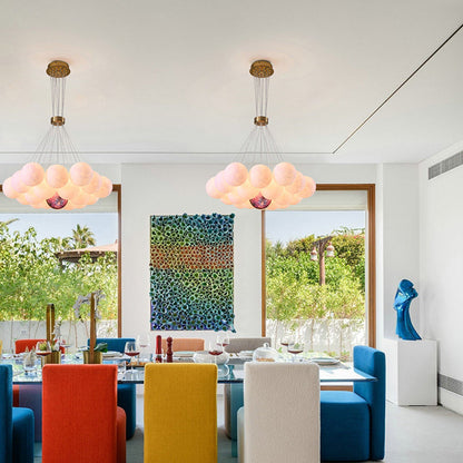 Contemporary Creative Moon PLA Bubble Ball Shade 7/13/19- Light Chandelier For Living Room