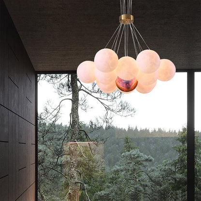 Contemporary Creative Moon PLA Bubble Ball Shade 7/13/19- Light Chandelier For Living Room