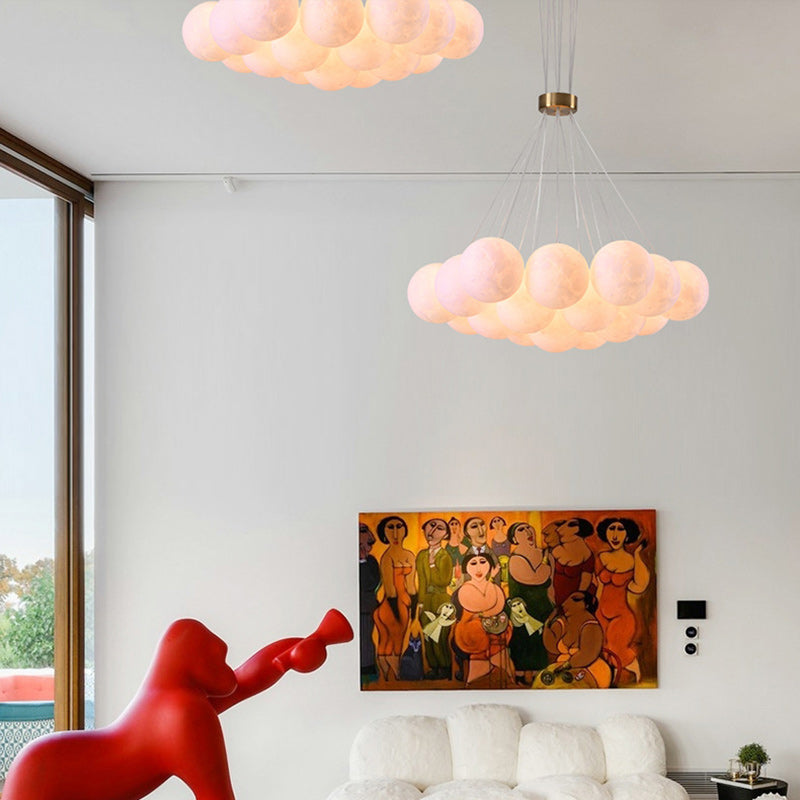 Contemporary Creative Moon PLA Bubble Ball Shade 7/13/19- Light Chandelier For Living Room