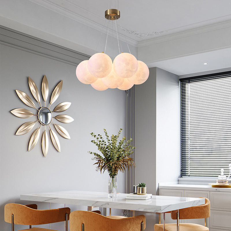 Contemporary Creative Moon PLA Bubble Ball Shade 7/13/19- Light Chandelier For Living Room
