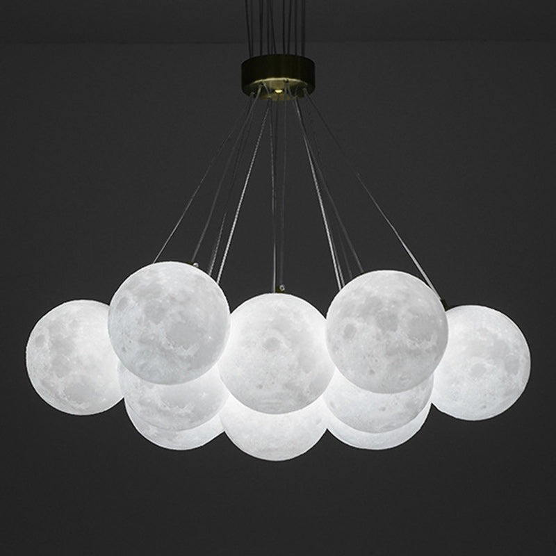 Contemporary Creative Moon PLA Bubble Ball Shade 7/13/19- Light Chandelier For Living Room