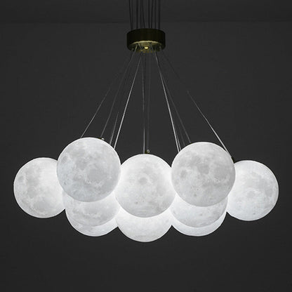 Contemporary Creative Moon PLA Bubble Ball Shade 7/13/19- Light Chandelier For Living Room