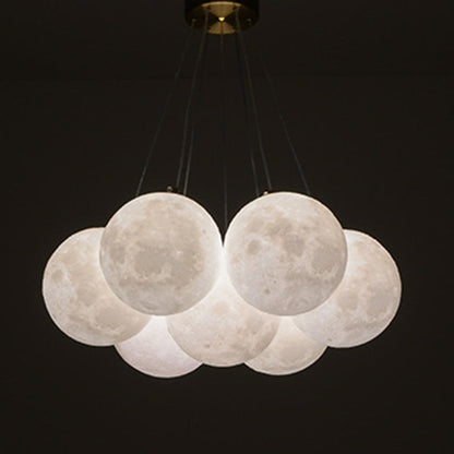 Contemporary Creative Moon PLA Bubble Ball Shade 7/13/19- Light Chandelier For Living Room