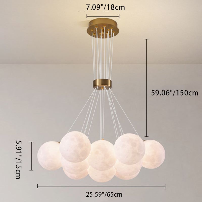 Contemporary Creative Moon PLA Bubble Ball Shade 7/13/19- Light Chandelier For Living Room