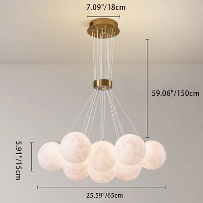 Contemporary Creative Moon PLA Bubble Ball Shade 7/13/19- Light Chandelier For Living Room