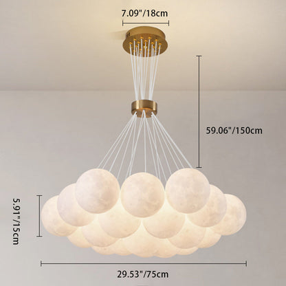 Contemporary Creative Moon PLA Bubble Ball Shade 7/13/19- Light Chandelier For Living Room