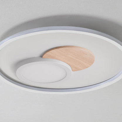 Modern Simplicity Aluminum Acrylic Round LED Flush Mount Ceiling Light For Bedroom