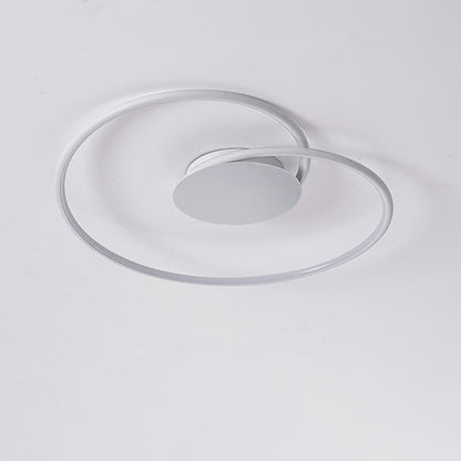 Modern Minimalist Heart Shape Aluminum Silicone LED Flush Mount Lighting For Bedroom