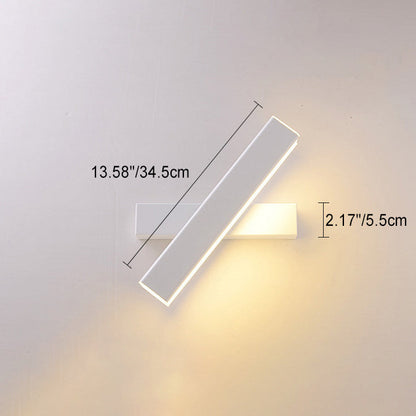Modern Simplicity Rectangle Acrylic Aluminum LED Wall Sconce Lamp For Bedroom
