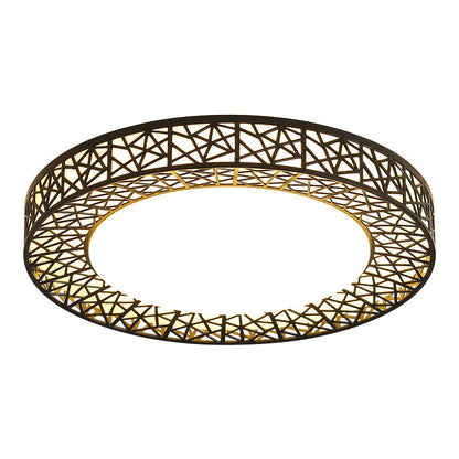Contemporary Creative Bird's Nest Acrylic Iron LED Flush Mount Ceiling Light For Bedroom