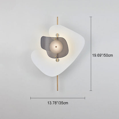 Modern Art Deco Irregular Geometry Hardware Iron LED Wall Sconce Lamp For Living Room
