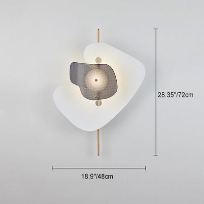 Modern Art Deco Irregular Geometry Hardware Iron LED Wall Sconce Lamp For Living Room