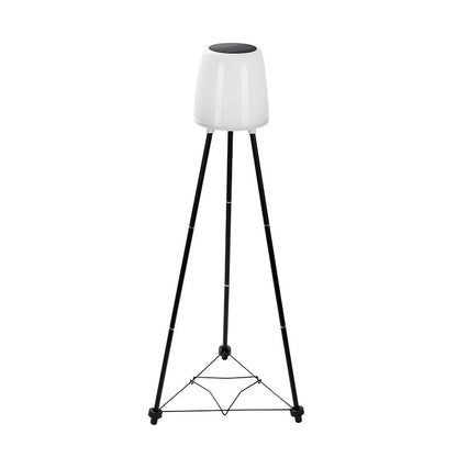 Modern Art Deco Waterproof PP Iron Solar LED Standing Floor Lamp For Outdoor Patio