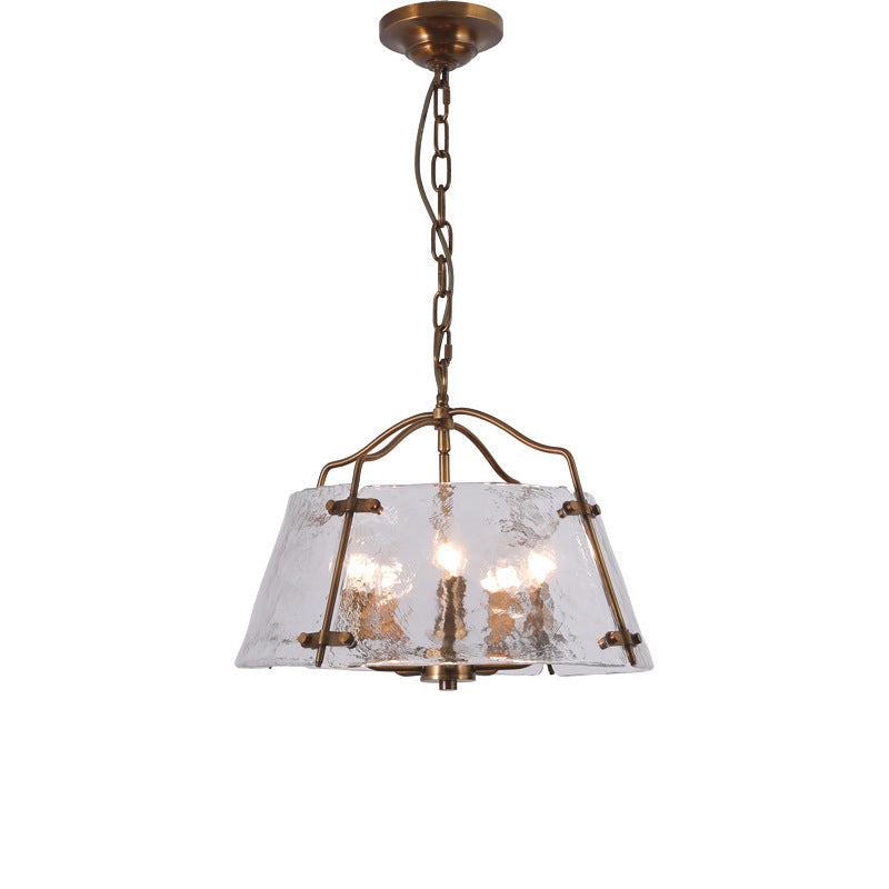Traditional Vintage Copper Glass 5/7 - Light Chandelier For Dining Room